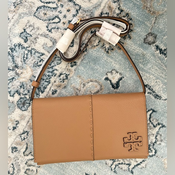 Tory Burch McGraw Wallet Crossbody in Tiramisu NEW *FIRM ON PRICE*